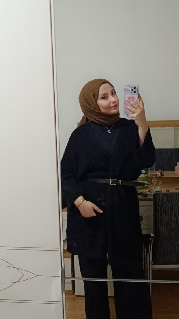 Kadın Siyah Hırka - Görsel 2