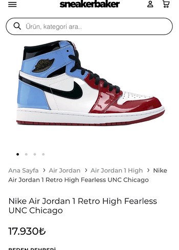 Orijinal Nike air jordan retro 1 high - Görsel 3