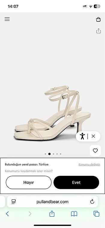 Pull and bear topuklu ayakkabı