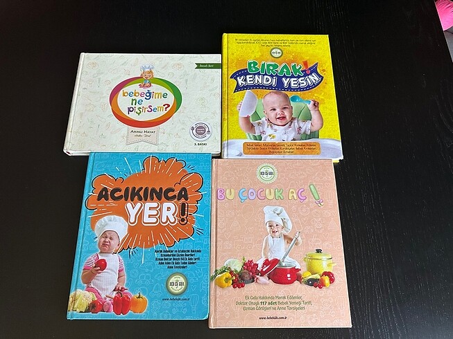 4 adet bebek yemekleri tarif kitabı