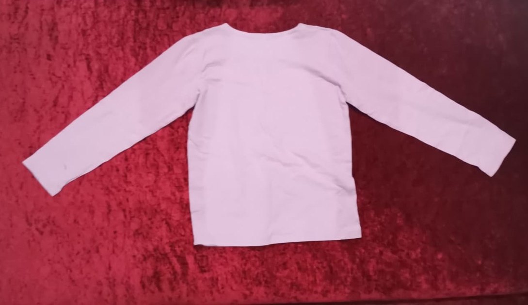 Pembe Uzun Kollu Kız Çocuk Tişört - Görsel 2