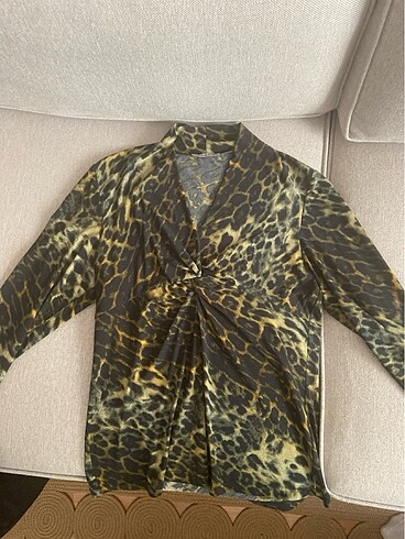 KLF for you leopar desenli bluz