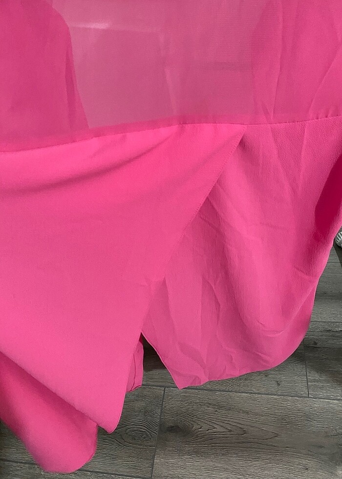 Şifon yazlık sıfır kol gömlek - Görsel 3