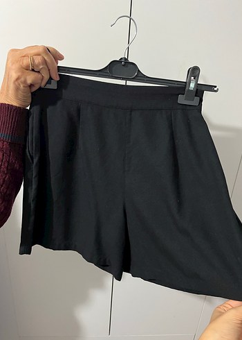 Düğmeli Siyah Mini Etek - Görsel 2
