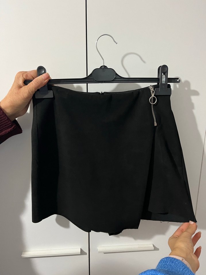 Siyah Kemerli Mini Etek - Görsel 2