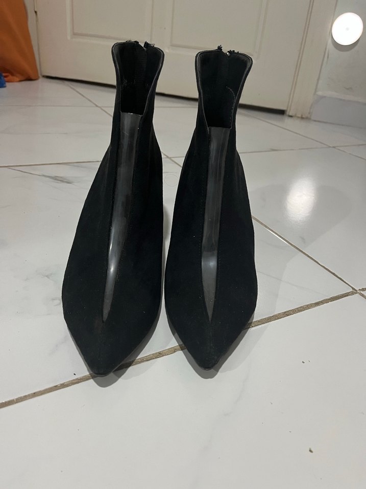 Siyah şefffaf Topuklu Kadın Bot - Görsel 2