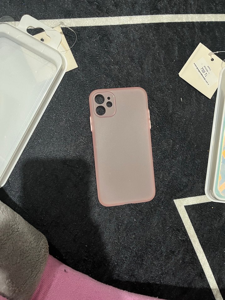 Şeffaf Pembe Pastel Telefon Kılıfı - Görsel 2