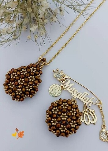 Beden Bebek yaka iğnesi anne ile set