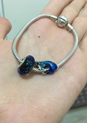 Mavi Boncuklu Kadın Charm - Görsel 4