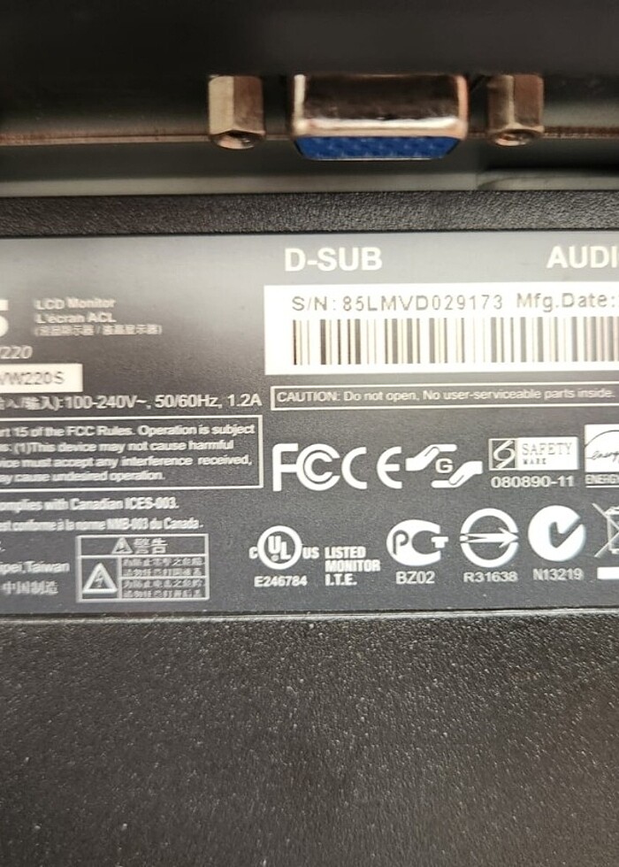 ASUS W220S MONİTÖR - Görsel 2