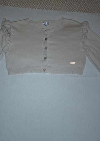Bej Düğmeli Kız Hırka (bolero)