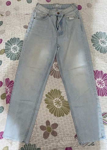 Buz mavisi Kadın Bershka Kot Pantolon - Görsel 2