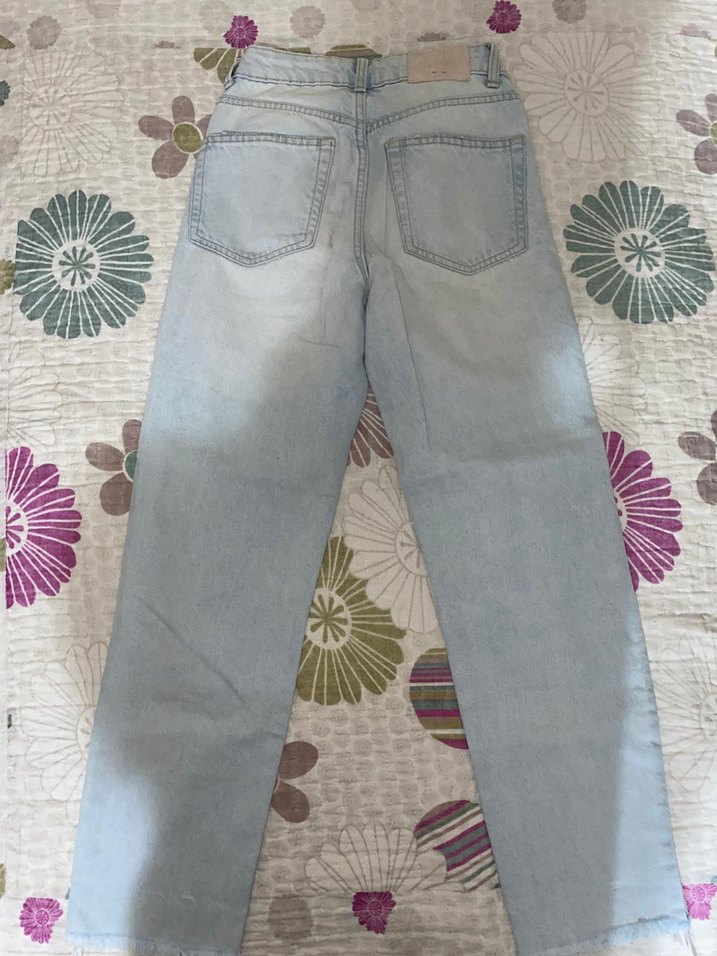 Buz mavisi Kadın Bershka Kot Pantolon - Görsel 4