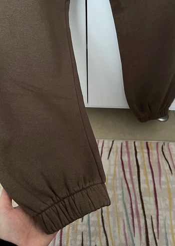 Kadın Kahverengi Süet Rahat Kesim Pantolon - Görsel 3