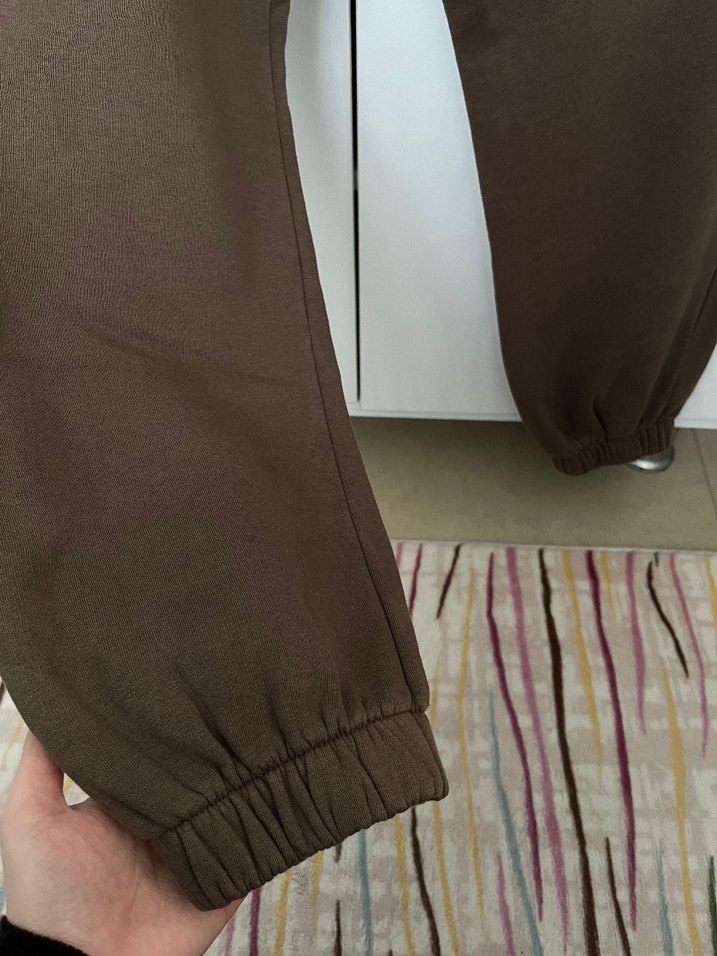 Kadın Kahverengi Süet Rahat Kesim Pantolon - Görsel 3