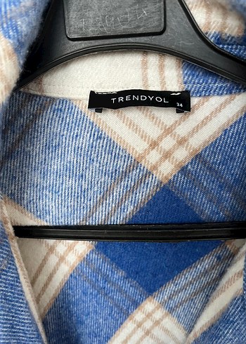 Düğmeli Uzun Kollu Mavi Ekose Gömlek - Görsel 3