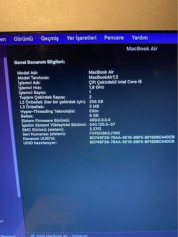 Beden Renk macbook 13? 2017