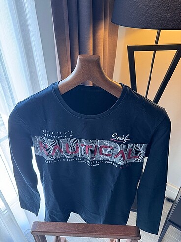 TOMMYLIFE M BEDEN LACİVERT UZUN KOLLU TİŞÖRT