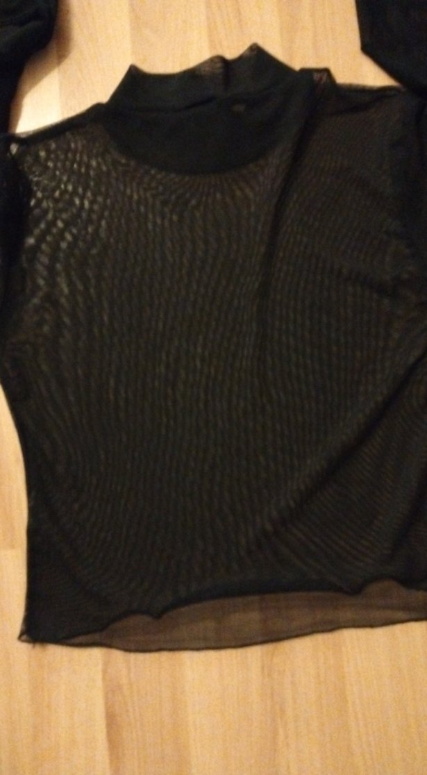 Siyah Uzun Kollu transparan - Görsel 2