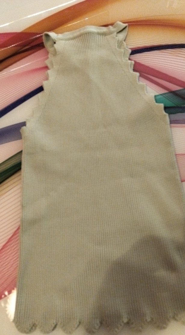 Kadın Boğazlı Kolsuz likralı krop - Görsel 2