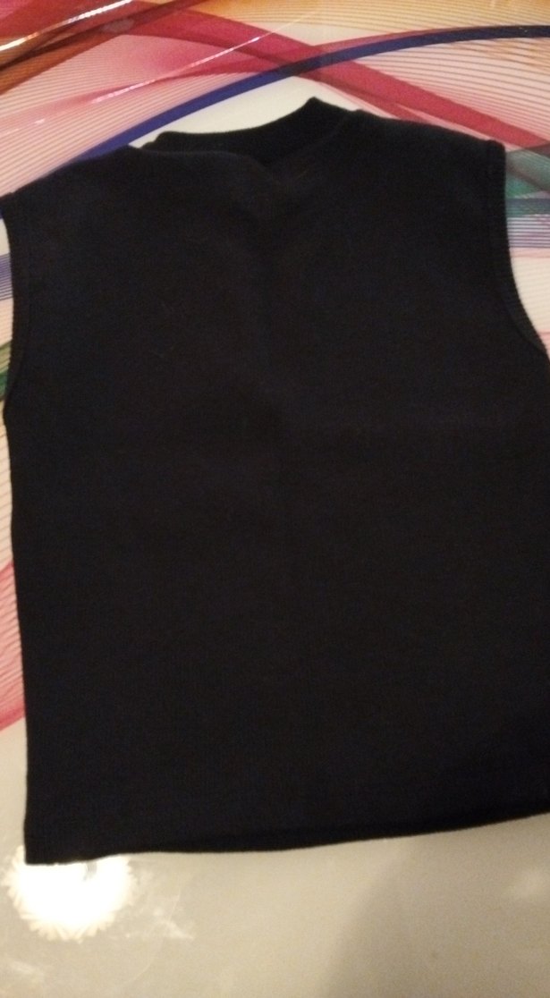 Siyah Kolsuz Basic Kadın krop - Görsel 2