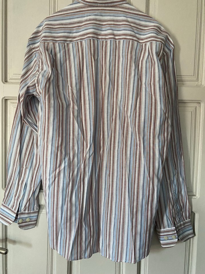 Çizgili Uzun Kollu Erkek Gömlek - Görsel 3