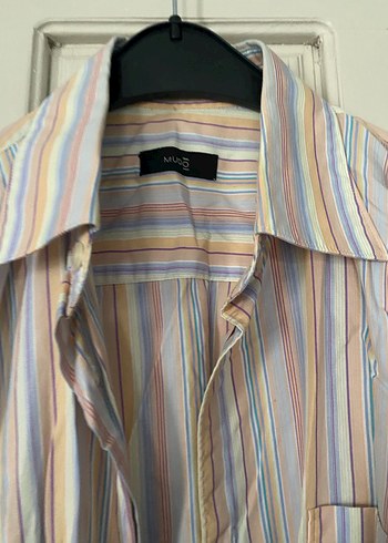 Çok Renkli Pamuklu Uzun Kollu Erkek Gömlek - Görsel 2