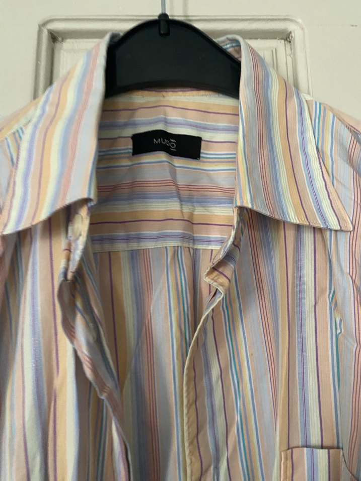 Çok Renkli Pamuklu Uzun Kollu Erkek Gömlek - Görsel 2