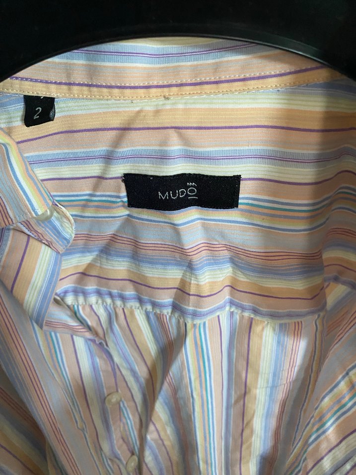 Çok Renkli Pamuklu Uzun Kollu Erkek Gömlek - Görsel 3