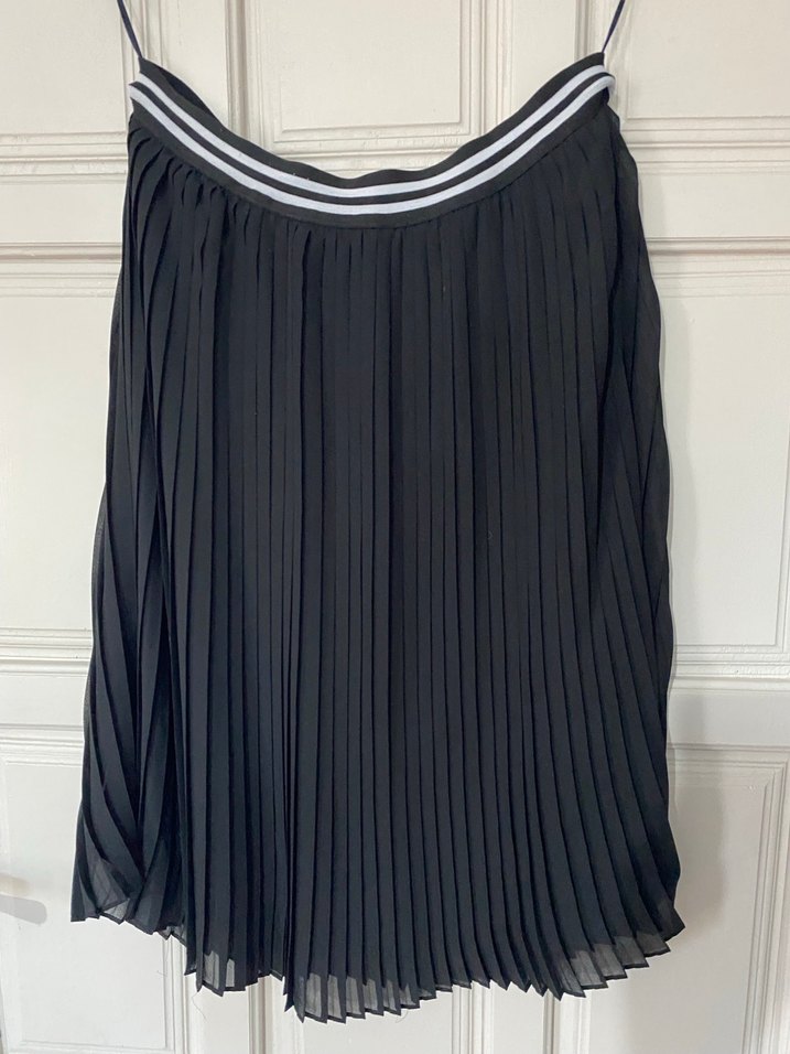 Siyah Pilili Midi Etek - Görsel 2