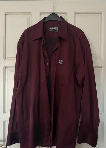 Bordo Uzun Kollu İpek Görünümlü Gömlek - Görsel 3