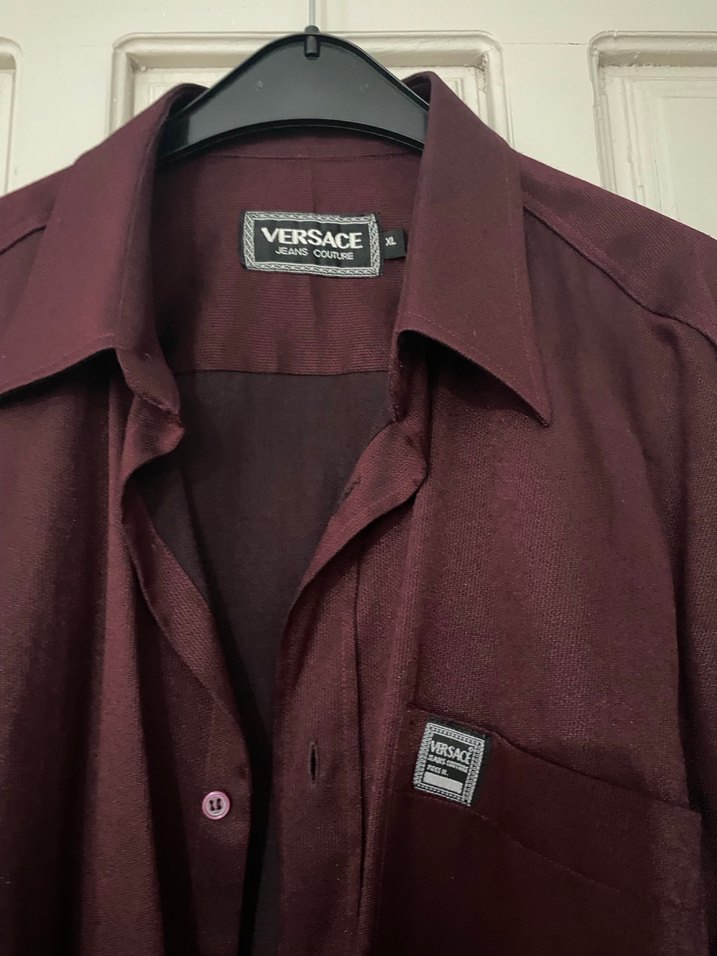 Bordo Uzun Kollu İpek Görünümlü Gömlek - Görsel 2