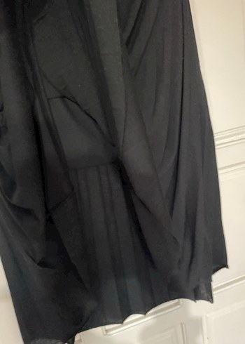 Kadın Siyah Pilili Uzun Keten Etek - Görsel 4