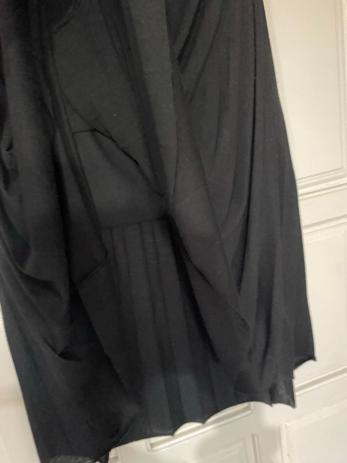 Kadın Siyah Pilili Uzun Keten Etek - Görsel 4