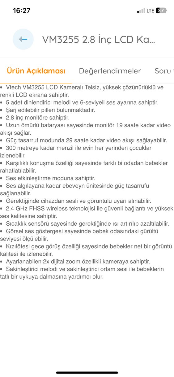 VTech VM3255 2.8" LCD Kameralı Bebek Telsizi - Görsel 3