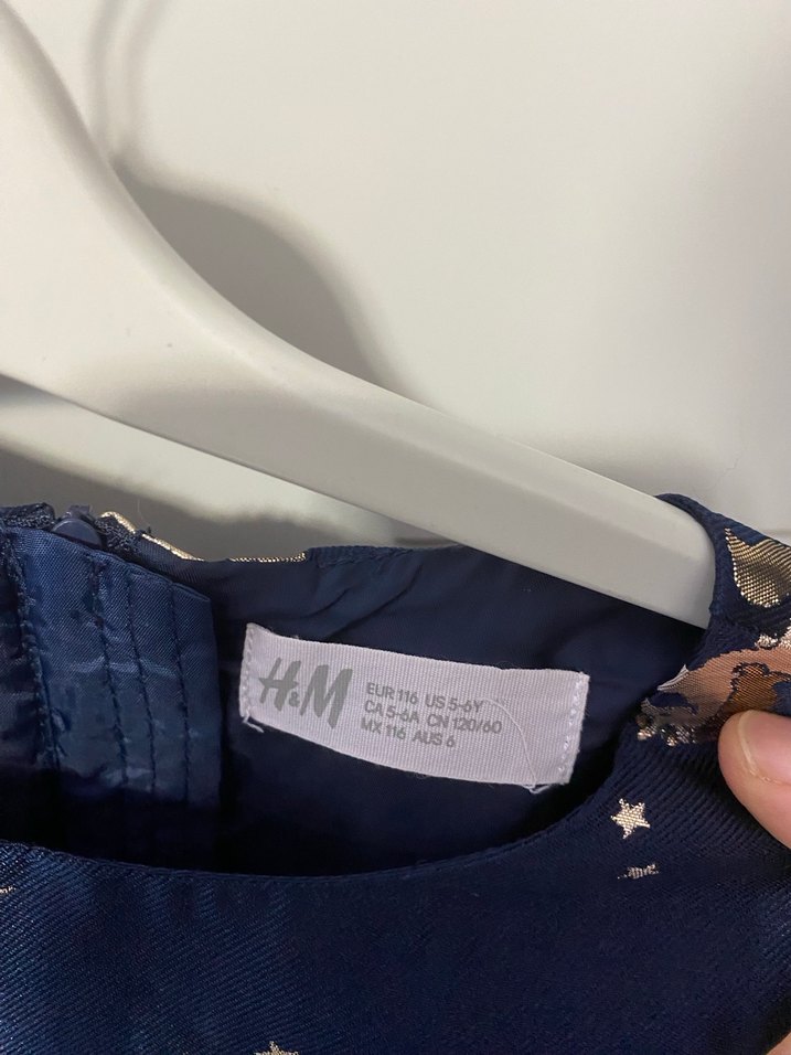 Kız Çocuk Mavi Baskılı Kolsuz Elbise - Görsel 5