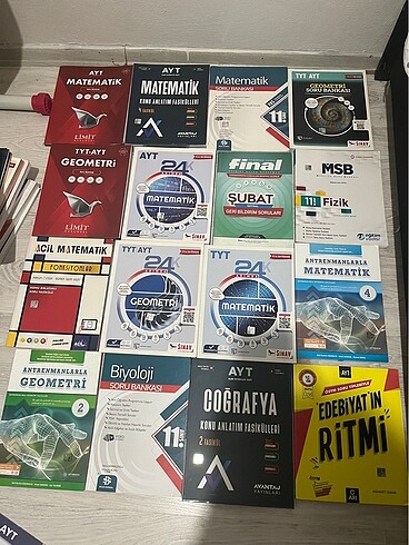 16 ADET SIFIR AYT?TYT KİTAP SETİ ? ÖĞRENCİ İŞİ FIRSAT