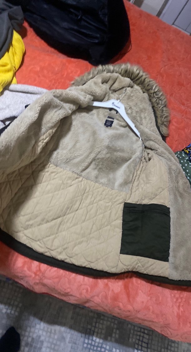 Gri, Kürklü, Midi Boy Kadın Mont - Görsel 2