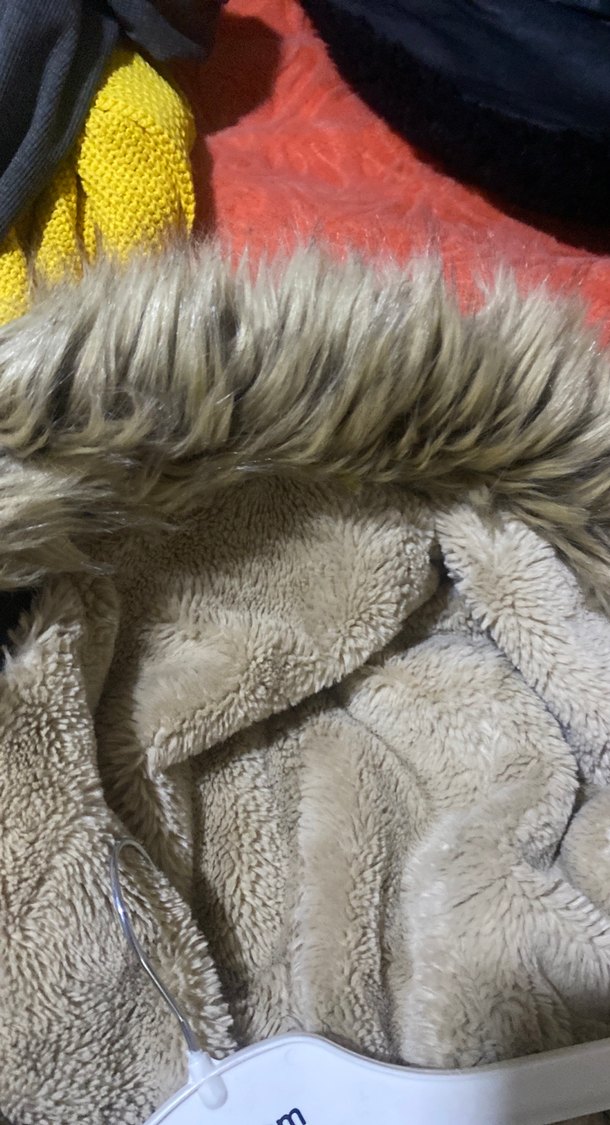 Gri, Kürklü, Midi Boy Kadın Mont - Görsel 4