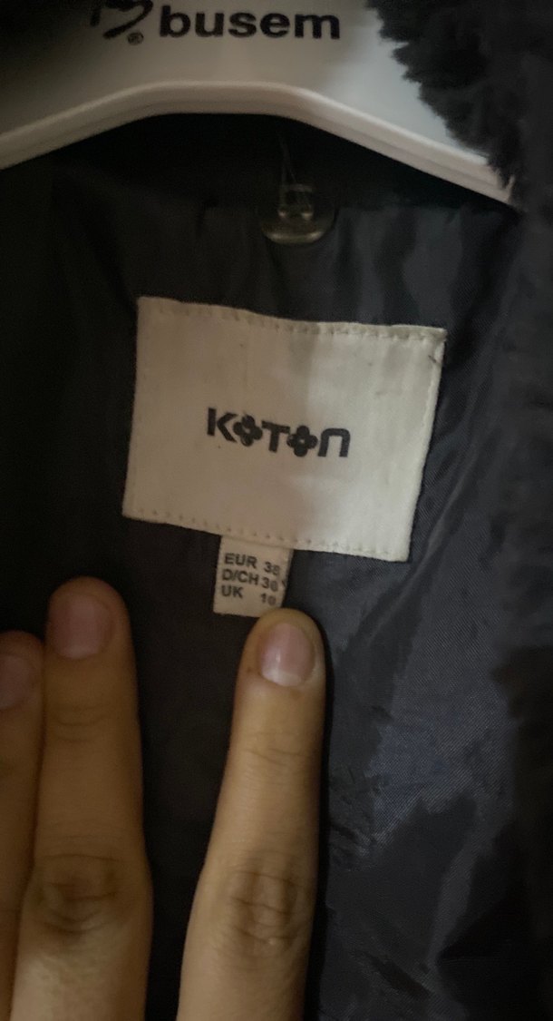 Kemerli Siyah Kaban, Kürk Yaka - Görsel 4