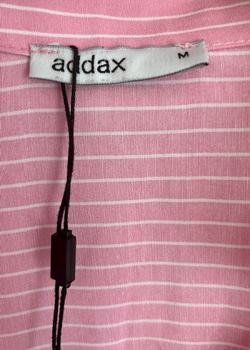 Pembe Çizgili Mini Kadın Gömlek - Görsel 3