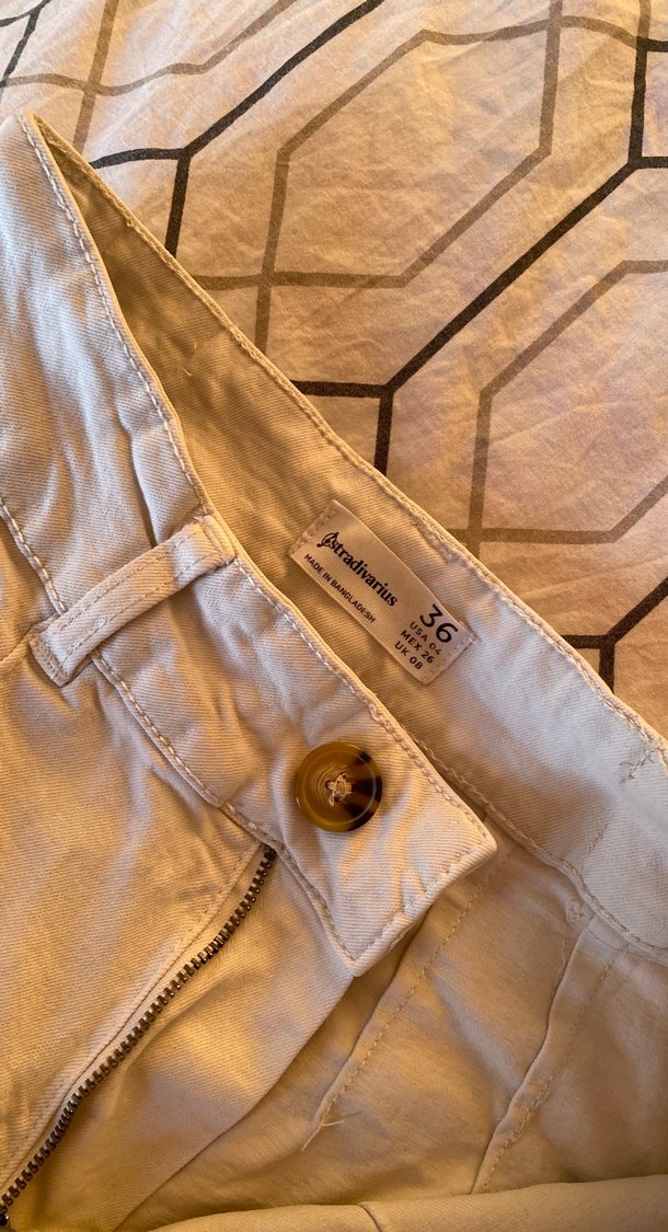 Bej Kadın Keten Pilili Bohem Pantolon - Görsel 3