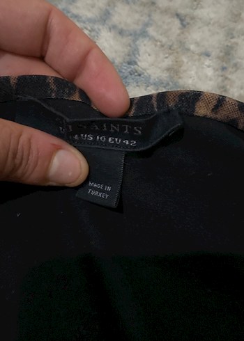 42 Beden Kahverengi Yılan Desenli Uzun Drapeli Etek