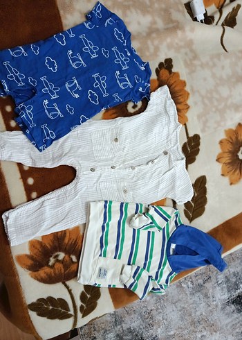 Erkek Bebek Pamuklu 3'lü Bohem Set - Görsel 3