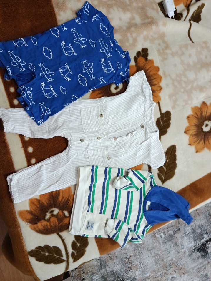 Erkek Bebek Pamuklu 3'lü Bohem Set - Görsel 3