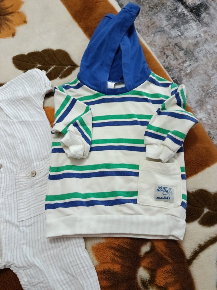 Erkek Bebek Pamuklu 3'lü Bohem Set - Görsel 5