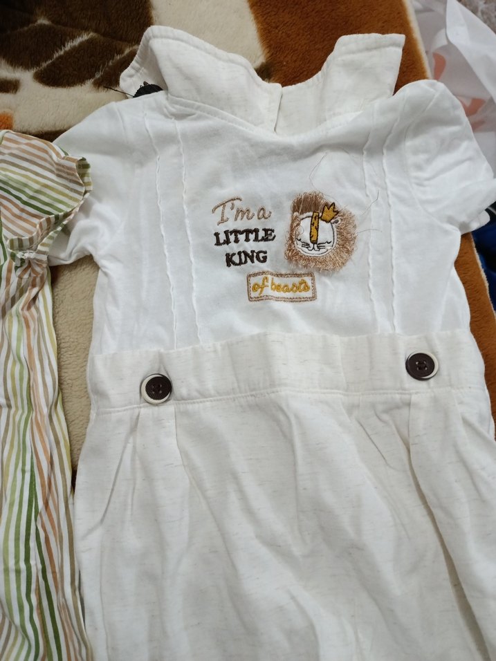 Kısa Kollu Pamuklu Bebek Erkek Tulumları - Görsel 2