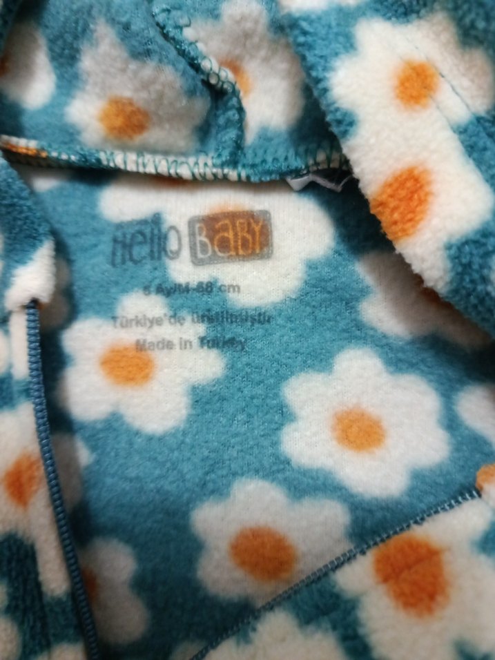 Renkli Çiçek Desenli Bebek Tulumu - Görsel 2