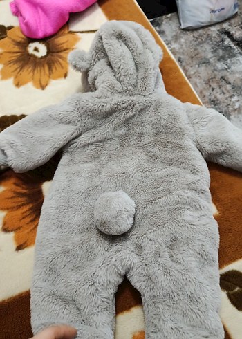 Gri Kürklü Bebek Tulumu - Görsel 2