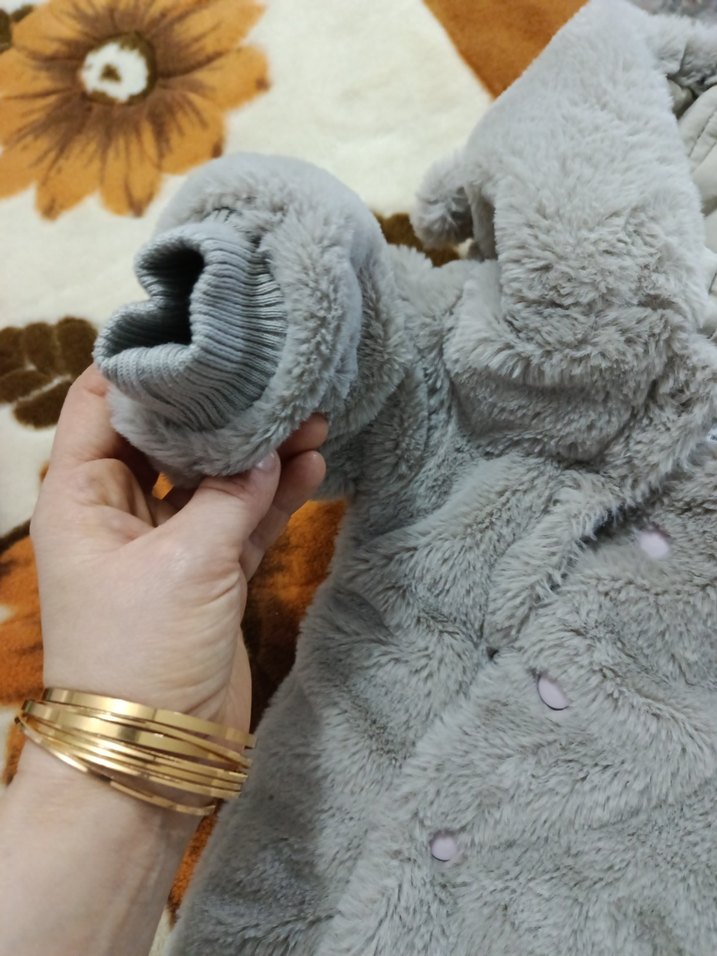 Gri Kürklü Bebek Tulumu - Görsel 3